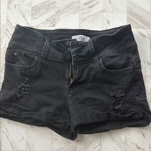 YMI Black Jean Shorts for Women